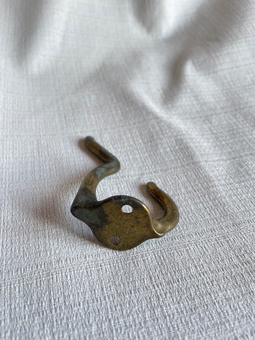 Antique Brass Double Wall Hook - Picture 3 of 7